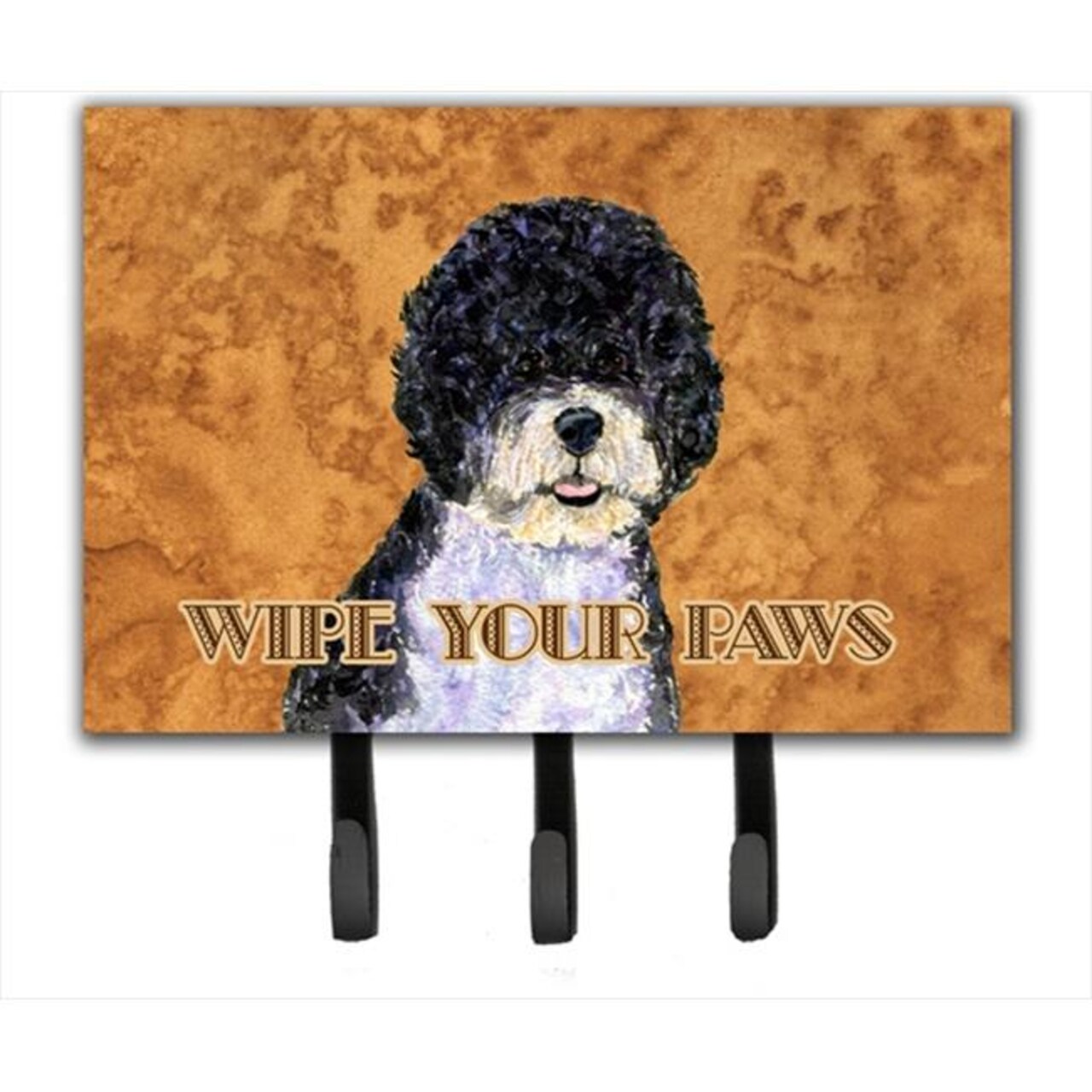 Carolines Treasures SS4894TH68 6 x 9 in. Portuguese Water Dog Wipe Your Paws Leash or Key Holder